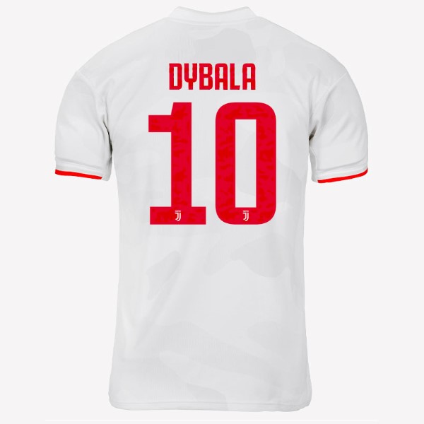 Camiseta Juventus NO.10 Dybala Replica Segunda Ropa 2019/20 Gris Blanco